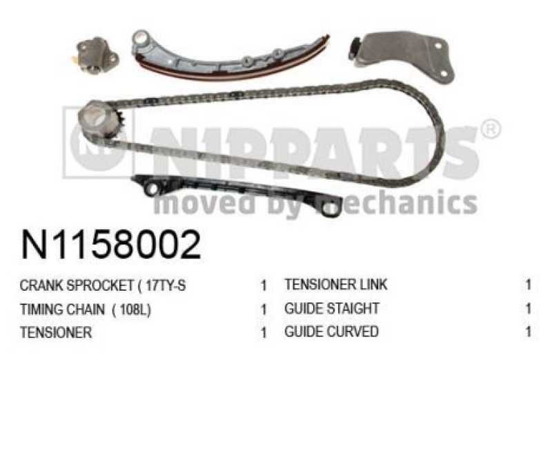 NIPPARTS Steuerkettensatz N1158002
