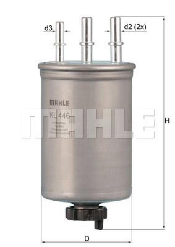 MAHLE Kraftstofffilter KL 446