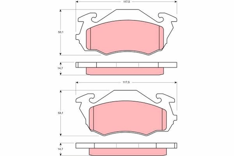 TRW Brake Pad Set, disc brake