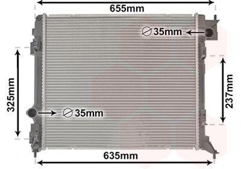 VAN WEZEL Radiator, engine cooling