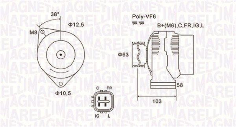 MAGNETI MARELLI Generator 63731727010