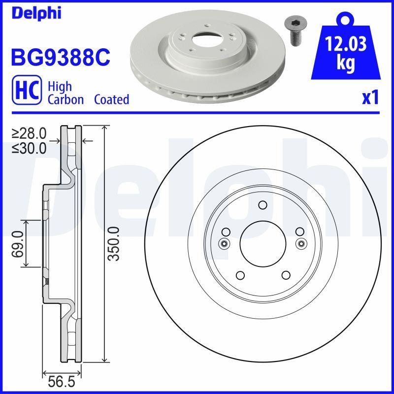 2x DELPHI Bremsscheibe