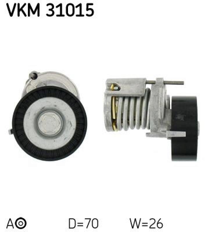 Keilrippenriemen für Riementrieb SKF VKM 37050-1 Umlenk-//Führungsrolle