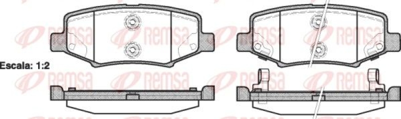 REMSA Brake Pad Set, disc brake