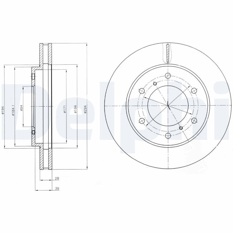 2x DELPHI Bremsscheibe