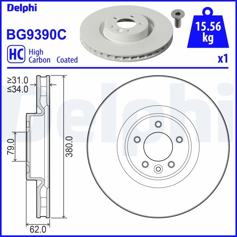 2x DELPHI Bremsscheibe