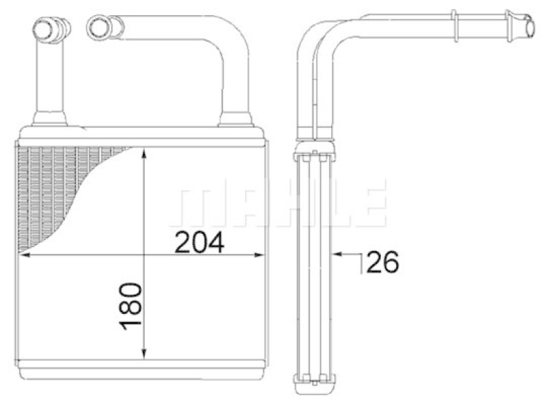 MAHLE Heat Exchanger, interior heating BEHR