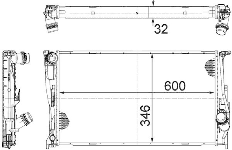MAHLE Radiator, engine cooling BEHR *** PREMIUM LINE ***