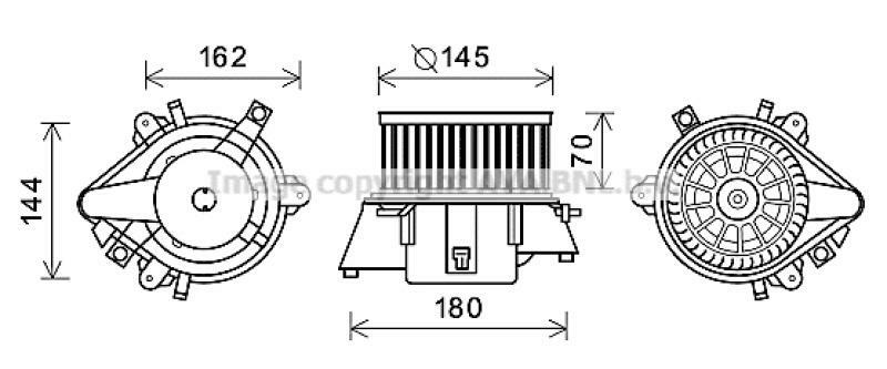 AVA QUALITY COOLING Electric Motor, interior blower