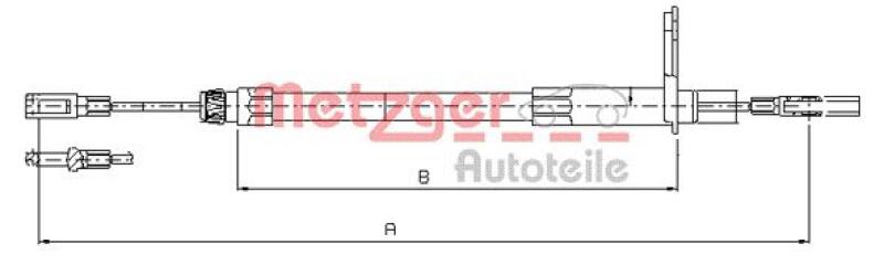 METZGER Cable, parking brake COFLE