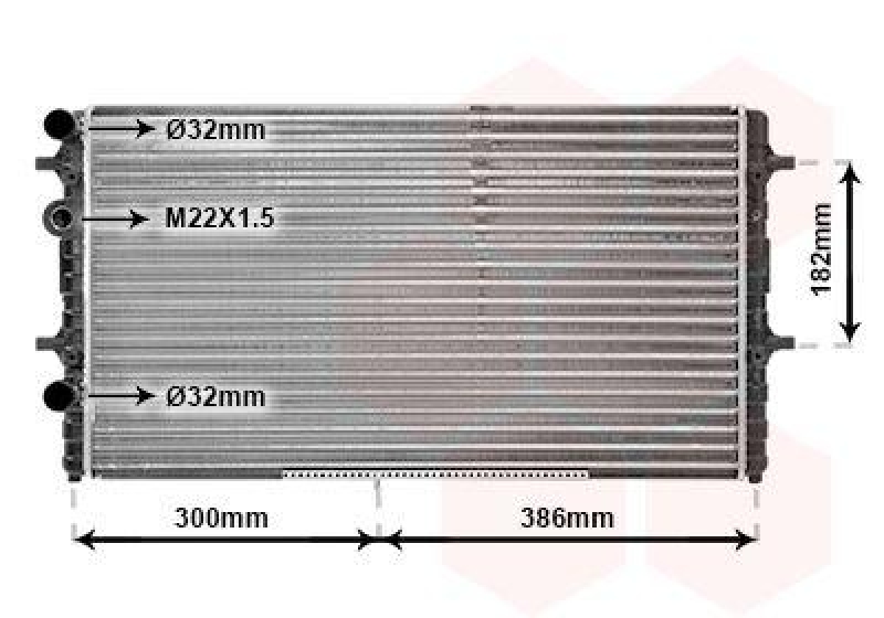 VAN WEZEL Radiator, engine cooling