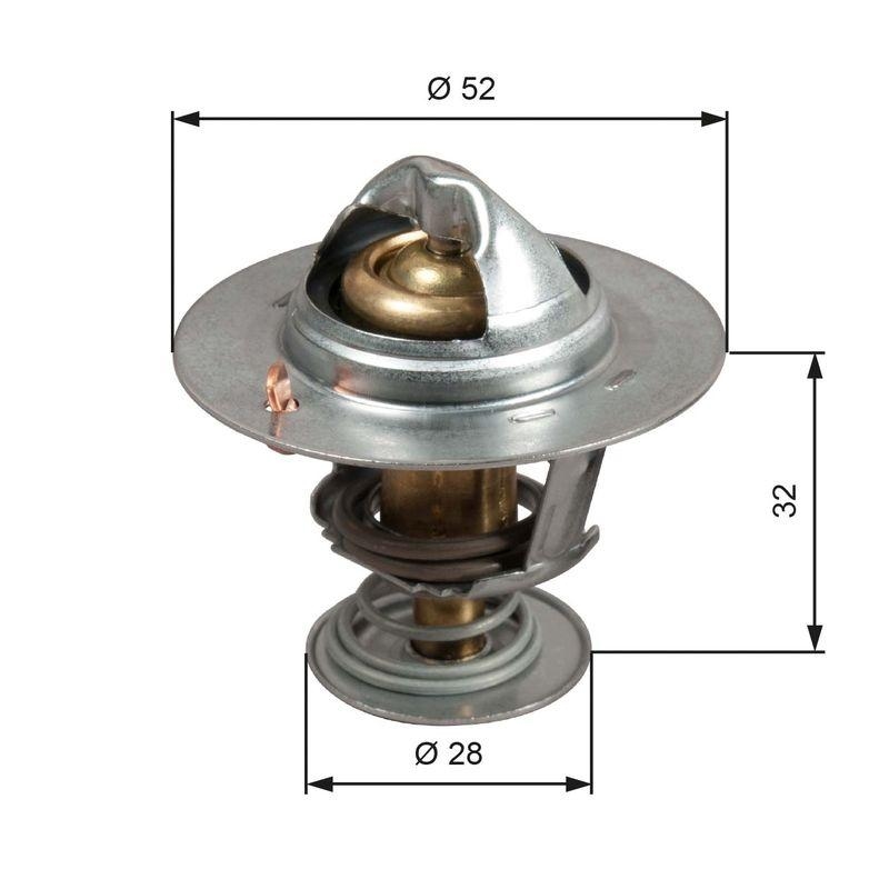 GATES Thermostat für Kühlmittel / Kühlerthermostat TH50292G1