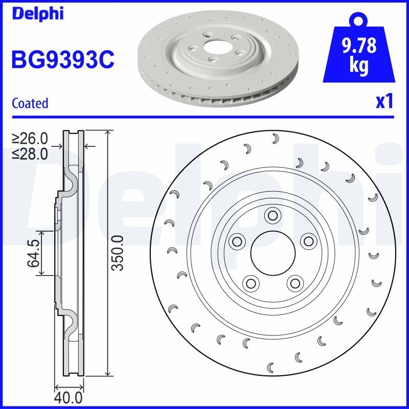 2x DELPHI Bremsscheibe