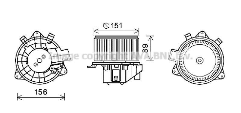 AVA QUALITY COOLING Electric Motor, interior blower