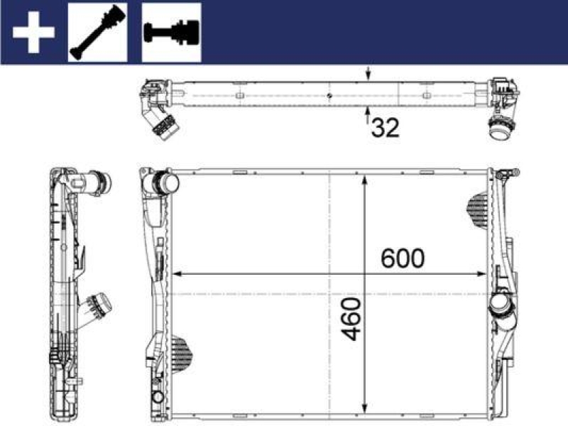 MAHLE Radiator, engine cooling BEHR