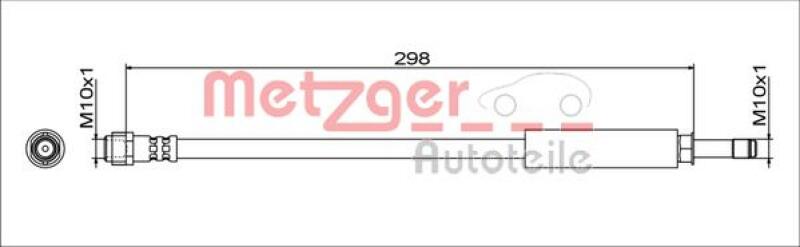 METZGER Bremsschlauch 4111786