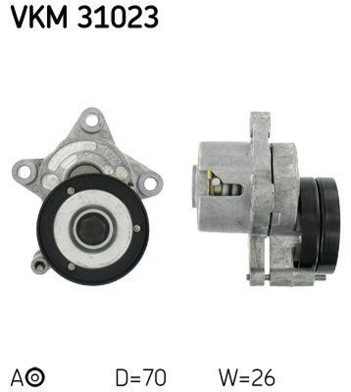 SKF Tensioner Pulley, V-ribbed belt