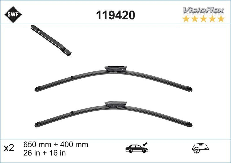 SWF Wischblatt ORIGINAL VISIOFLEX SET 119420