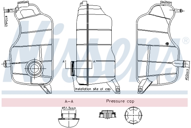 NISSENS Ausgleichsbehälter, Kühlmittel ** FIRST FIT **