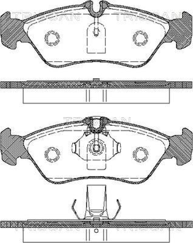 TRISCAN Bremsbelagsatz, Scheibenbremse 8110 23010