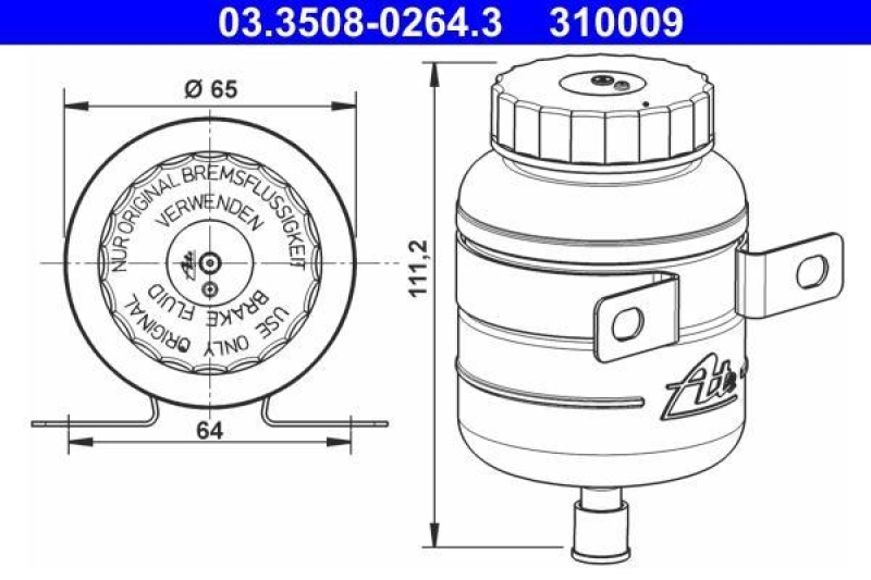 ATE Expansion Tank, brake fluid