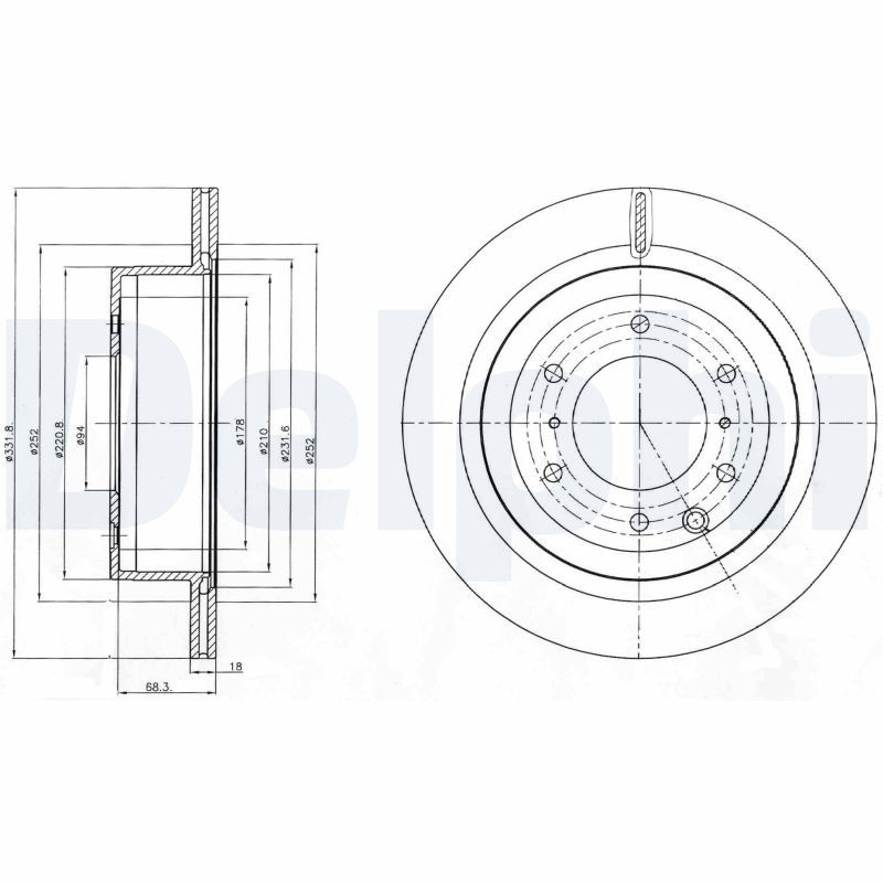 2x DELPHI Bremsscheibe