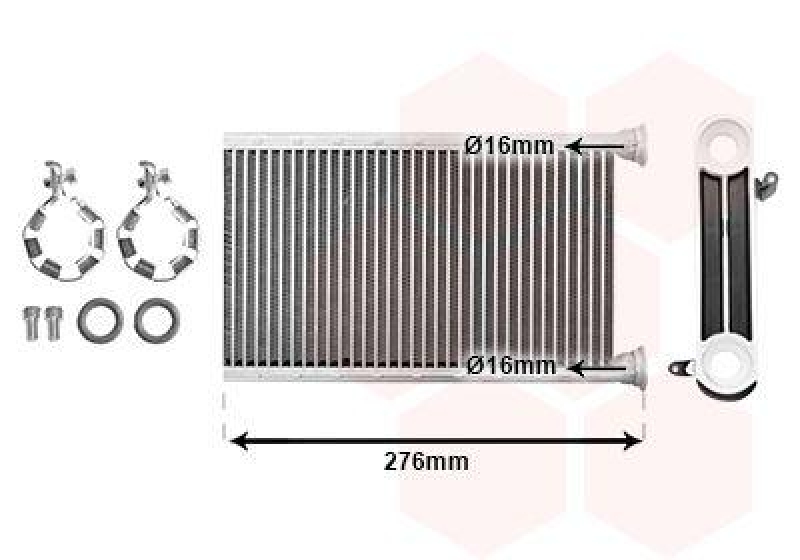 VAN WEZEL Heat Exchanger, interior heating *** IR PLUS ***