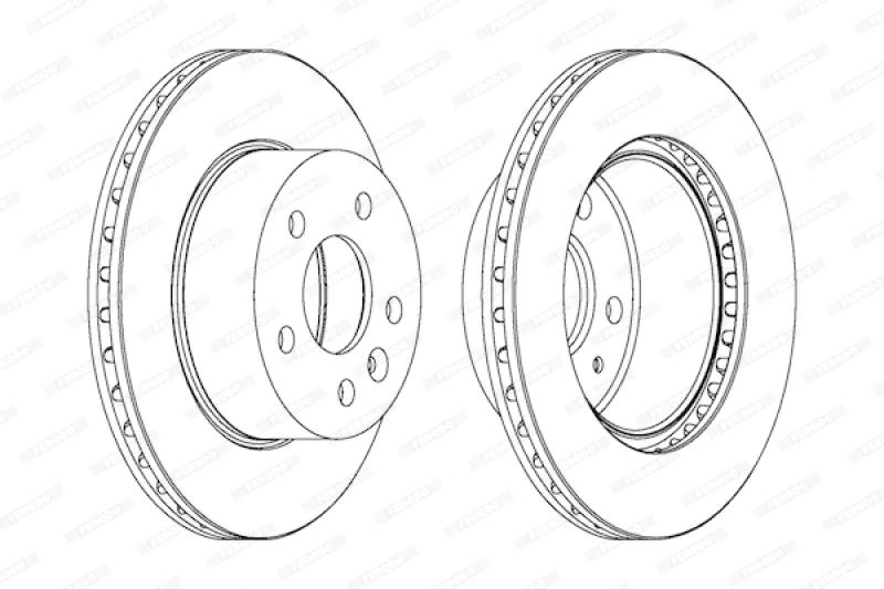 2x FERODO Bremsscheibe PREMIER Coat+ disc