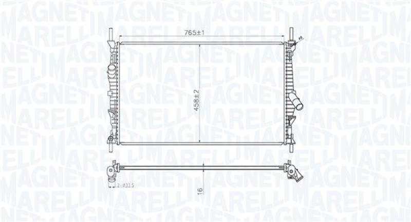 MAGNETI MARELLI Kühler, Motorkühlung