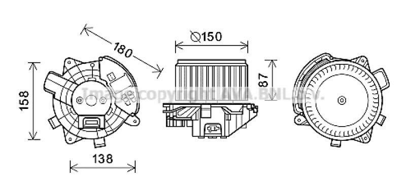 AVA QUALITY COOLING Elektromotor, Innenraumgebläse