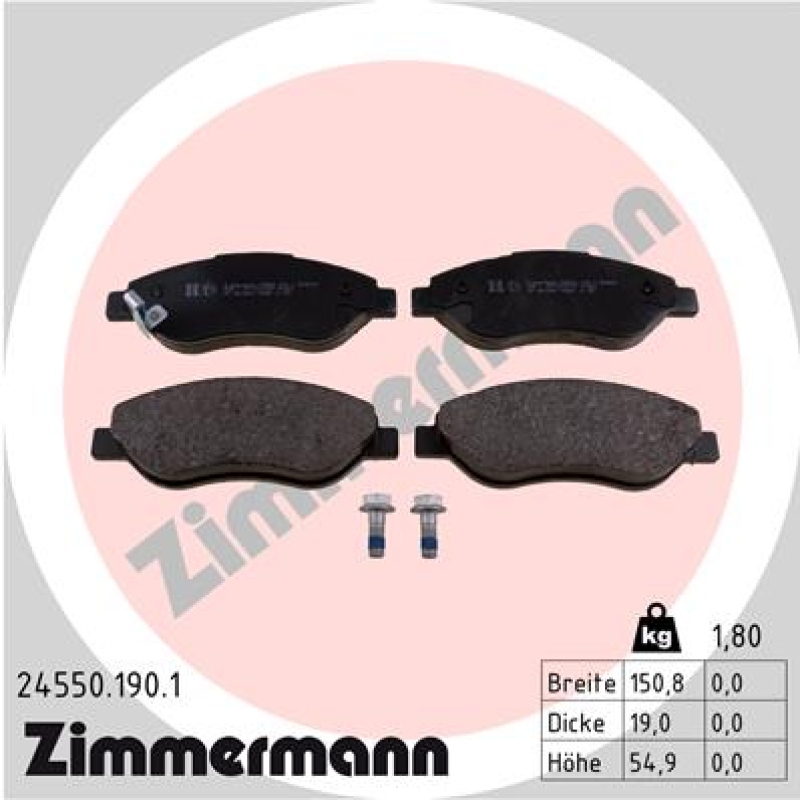 Zimmermann Bremsscheiben + Zimmermann Bremsbeläge