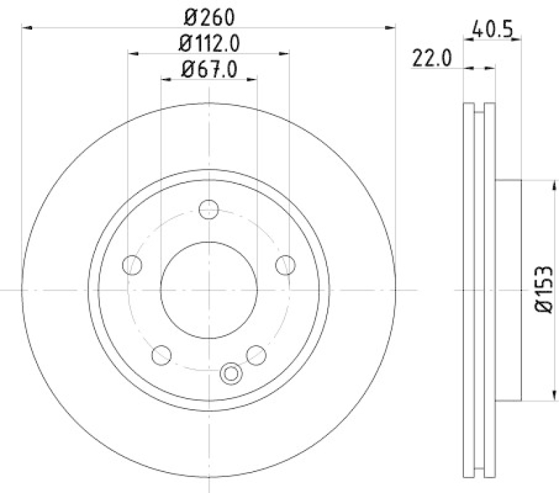 2x HELLA Bremsscheibe PRO