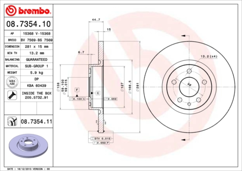 2x BREMBO Bremsscheibe PRIME LINE - UV Coated