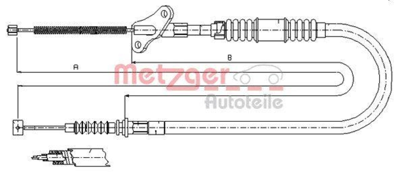 METZGER Cable Pull, parking brake