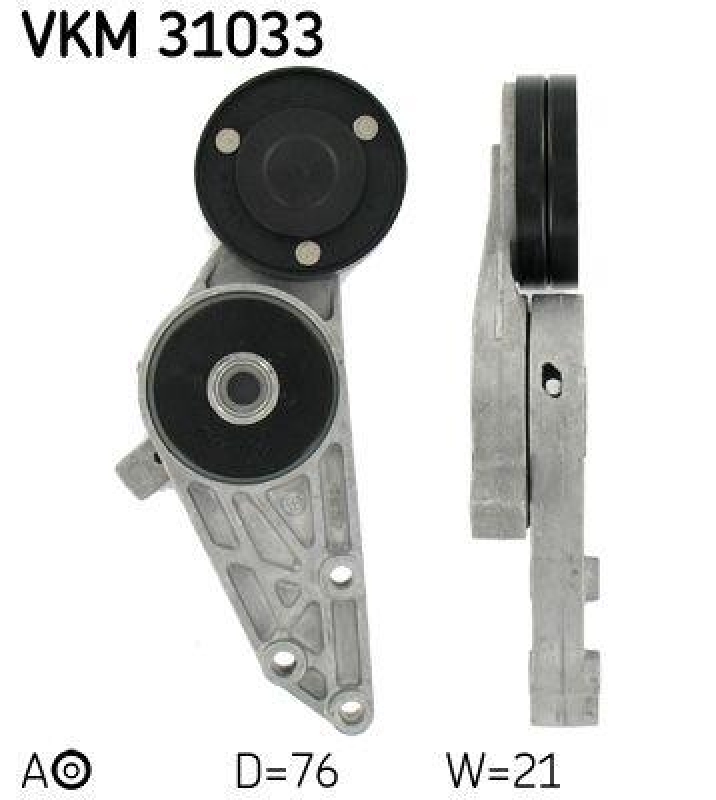 SKF Tensioner Pulley, V-ribbed belt