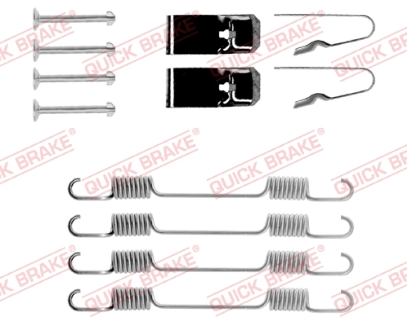 QUICK BRAKE Zubehörsatz Bremsbacken Trommelbremse Montagesatz