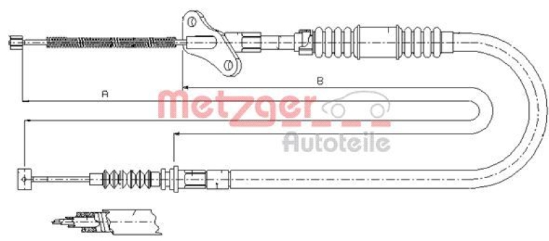 METZGER Cable Pull, parking brake