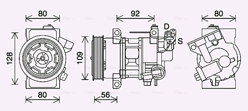 AVA QUALITY COOLING Kompressor, Klimaanlage