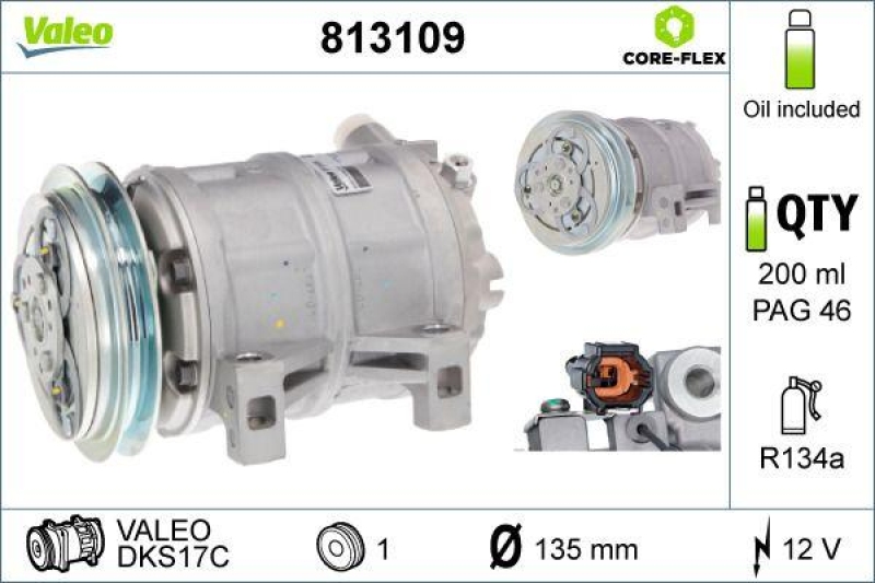 VALEO Compressor, air conditioning NEW ORIGINAL PART