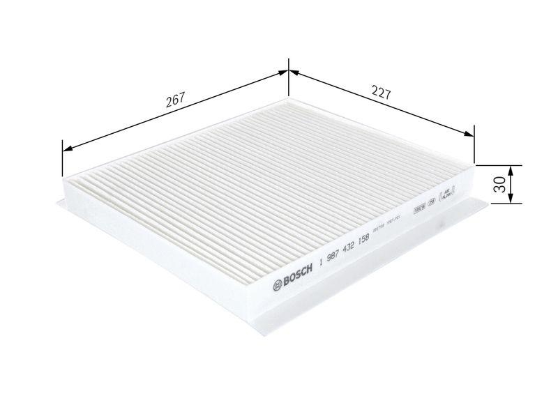 BOSCH Filter, Innenraumluft 1 987 432 158