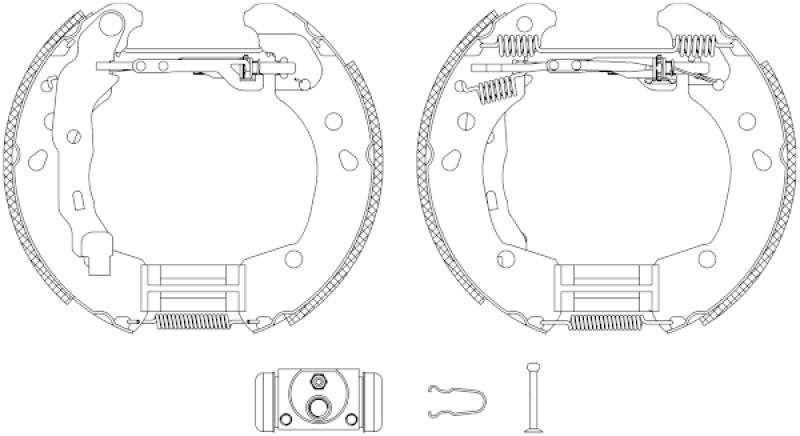 HELLA Brake Shoe Set Shoe Kit Pro