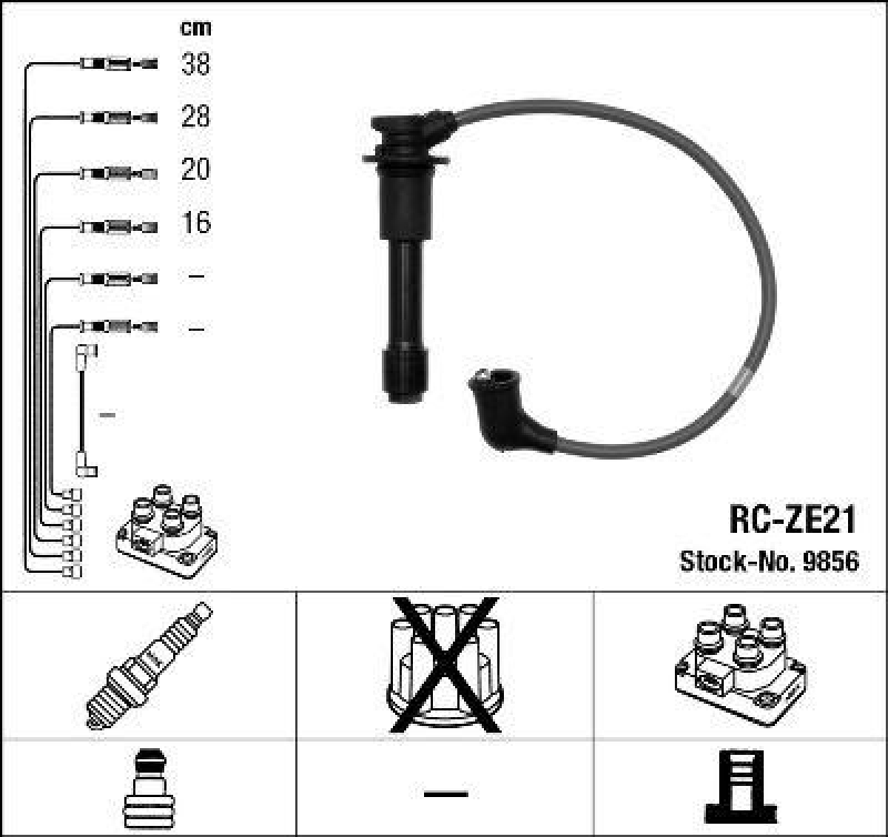 NGK Z&uuml;ndleitungssatz 9856