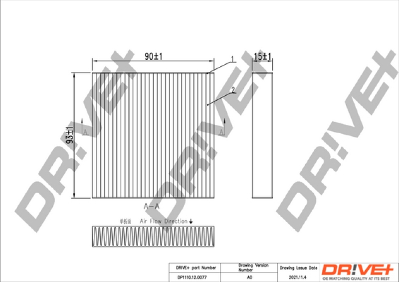 Dr!ve+ Filter, Innenraumluft
