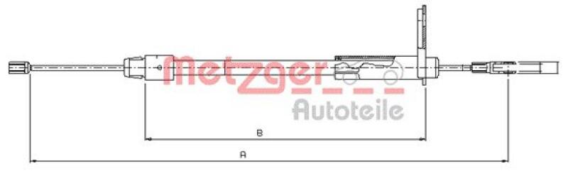 METZGER Seilzug, Feststellbremse 109435