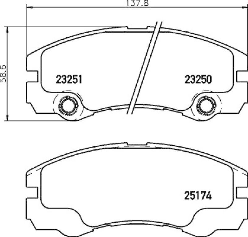 HELLA Brake Pad Set, disc brake
