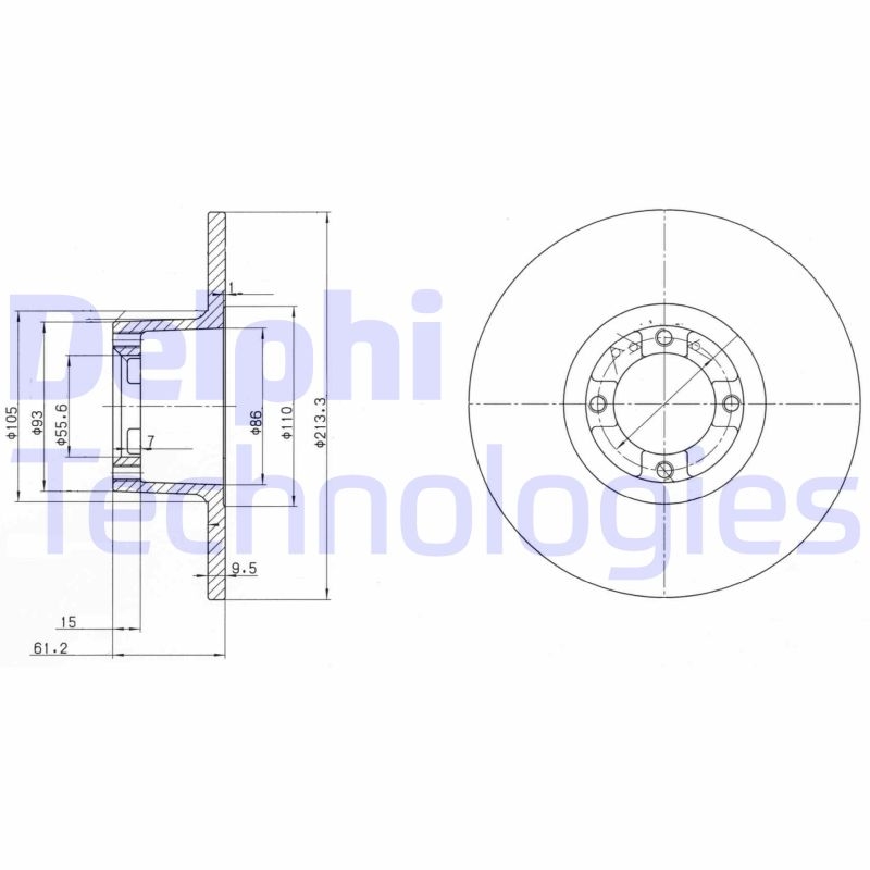 2x DELPHI Bremsscheibe