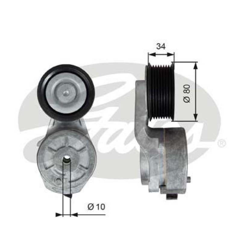 GATES Belt Tensioner, V-ribbed belt FleetRunner™