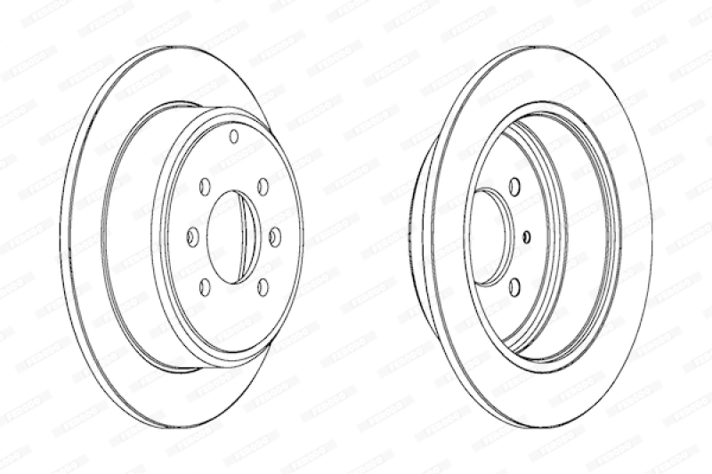 2x FERODO Bremsscheibe PREMIER Coat+ disc