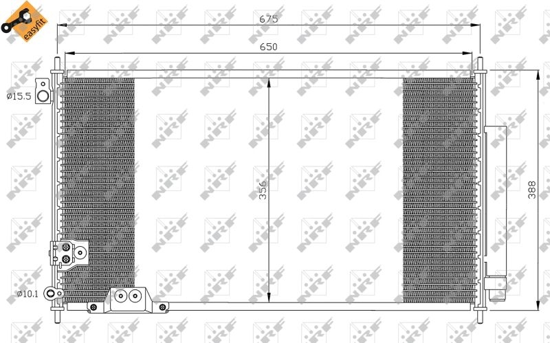 NRF Condenser, air conditioning EASY FIT