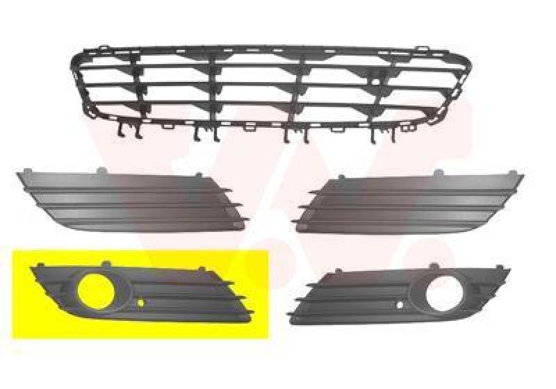 VAN WEZEL Ventilation Grille, bumper ** Equipart **
